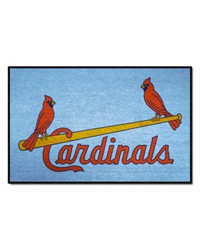St. Louis Cardinals Starter Mat Accent Rug  19in. x 30in. Light Blue by   