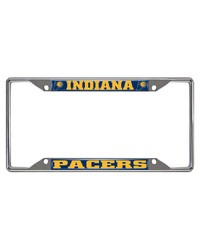 Indiana Pacers Chrome Metal License Plate Frame 6.25in x 12.25in Navy by   
