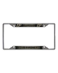 Purdue Boilermakers Chrome Metal License Plate Frame 6.25in x 12.25in Chrome by   