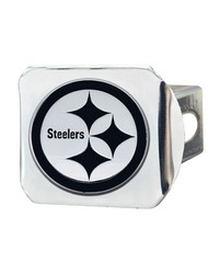 Pittsburgh Steelers Chrome Metal Hitch Cover with Chrome Metal 3D Emblem Chrome by   