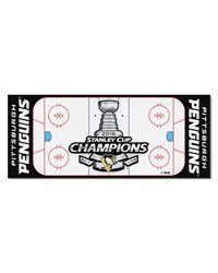 Pittsburgh Penguins Field Runner Mat  30in. x 72in. 2016 NHL Stanley Cup Champions White by   