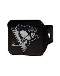 Pittsburgh Penguins Black Metal Hitch Cover with Metal Chrome 3D Emblem Black by   