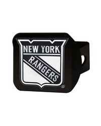 New York Rangers Black Metal Hitch Cover with Metal Chrome 3D Emblem Blue by   