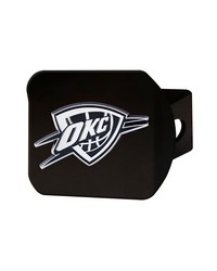 Oklahoma City Thunder Black Metal Hitch Cover with Metal Chrome 3D Emblem Blue by   