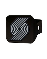 Portland Trail Blazers Black Metal Hitch Cover with Metal Chrome 3D Emblem Red by   