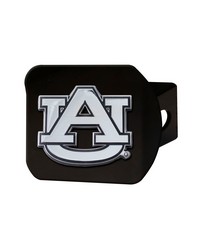 Auburn Tigers Black Metal Hitch Cover with Metal Chrome 3D Emblem Navy by   