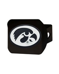 Iowa Hawkeyes Black Metal Hitch Cover with Metal Chrome 3D Emblem Black by   