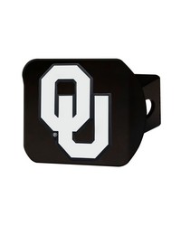 Oklahoma Sooners Black Metal Hitch Cover with Metal Chrome 3D Emblem Crimson by   
