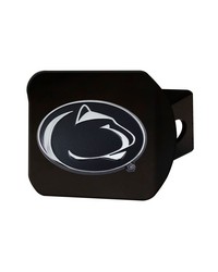 Penn State Nittany Lions Black Metal Hitch Cover with Metal Chrome 3D Emblem Navy by   