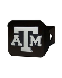 Texas AM Aggies Black Metal Hitch Cover with Metal Chrome 3D Emblem Maroon by   
