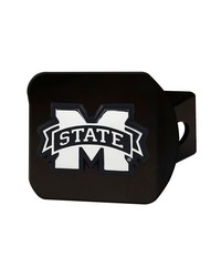 Mississippi State Bulldogs Black Metal Hitch Cover with Metal Chrome 3D Emblem Maroon by   