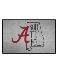 Alabama Crimson Tide Southern Style Starter Mat Accent Rug  19in. x 30in. Gray by   