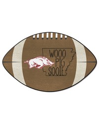 Arkansas Razorbacks Southern Style Football Rug  20.5in. x 32.5in. Brown by   