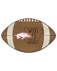 Arkansas Razorbacks Southern Style Football Rug  20.5in. x 32.5in. Brown by   