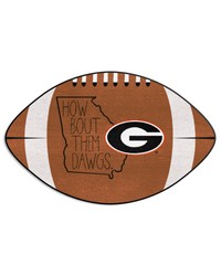 Georgia Bulldogs Southern Style Football Rug  20.5in. x 32.5in. Brown by   