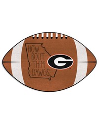 Georgia Bulldogs Southern Style Football Rug  20.5in. x 32.5in. Brown by   