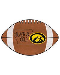 Iowa Hawkeyes Southern Style Football Rug  20.5in. x 32.5in. Brown by   