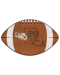 LSU Tigers Southern Style Football Rug  20.5in. x 32.5in. Brown by   