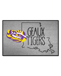 LSU Tigers Southern Style Starter Mat Accent Rug  19in. x 30in. Gray by   