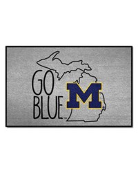 Michigan Wolverines Southern Style Starter Mat Accent Rug  19in. x 30in. Gray by   