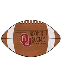 Oklahoma Sooners Southern Style Football Rug  20.5in. x 32.5in. Brown by   