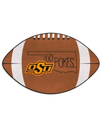 Oklahoma State Cowboys Southern Style Football Rug  20.5in. x 32.5in. Brown by   
