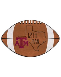 Texas AM Aggies Southern Style Football Rug  20.5in. x 32.5in. Brown by   