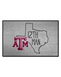 Texas AM Aggies Southern Style Starter Mat Accent Rug  19in. x 30in. Gray by   