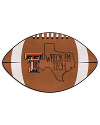 Texas Tech Red Raiders Southern Style Football Rug  20.5in. x 32.5in. Brown by   