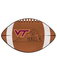 Virginia Tech Hokies Southern Style Football Rug  20.5in. x 32.5in. Brown by   