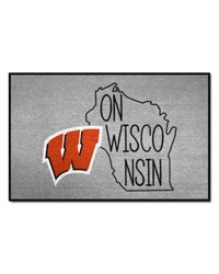 Wisconsin Badgers Southern Style Starter Mat Accent Rug  19in. x 30in. Gray by   