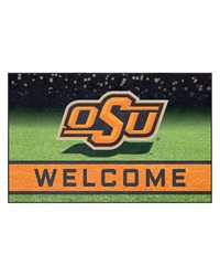 Oklahoma State Cowboys Rubber Door Mat  18in. x 30in. Black by   