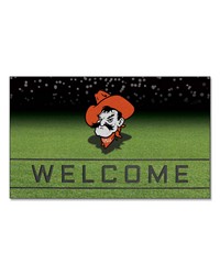 Oklahoma State Cowboys Rubber Door Mat  18in. x 30in. Black by   