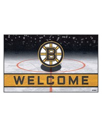 Boston Bruins Rubber Door Mat  18in. x 30in. Black by   