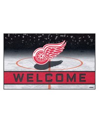 Detroit Red Wings Rubber Door Mat  18in. x 30in. Red by   