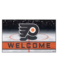 Philadelphia Flyers Rubber Door Mat  18in. x 30in. Black by   