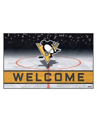 Pittsburgh Penguins Rubber Door Mat  18in. x 30in. Black by   