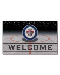 Winnipeg Jets Crumb Rubber Door Mat by   