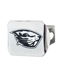 Oregon State Beavers Chrome Metal Hitch Cover with Chrome Metal 3D Emblem Chrome by   