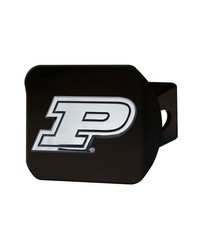 Purdue Boilermakers Black Metal Hitch Cover with Metal Chrome 3D Emblem Black by   