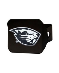 Oregon State Beavers Black Metal Hitch Cover with Metal Chrome 3D Emblem Black by   
