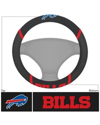 Buffalo Bills Embroidered Steering Wheel Cover Black by   