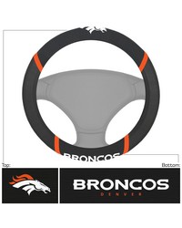 Denver Broncos Embroidered Steering Wheel Cover Black by   