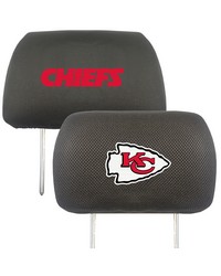 Kansas City Chiefs Embroidered Head Rest Cover Set  2 Pieces Black by   