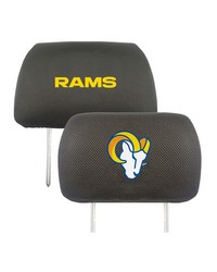 Los Angeles Rams Embroidered Head Rest Cover Set  2 Pieces Black by   