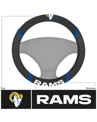 Los Angeles Rams Embroidered Steering Wheel Cover Black by   