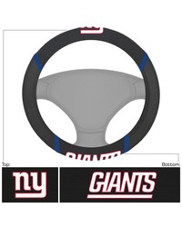 New York Giants Embroidered Steering Wheel Cover Black by   