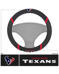 Houston Texans Embroidered Steering Wheel Cover Black by   