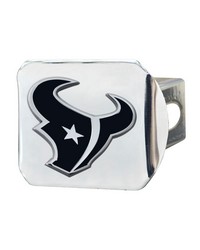 Houston Texans Chrome Metal Hitch Cover with Chrome Metal 3D Emblem Chrome by   