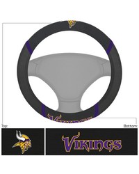 Minnesota Vikings Embroidered Steering Wheel Cover Black by   